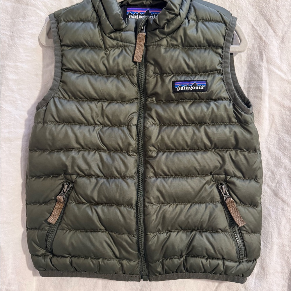 Patagonia Kids Olive Puffer Vest